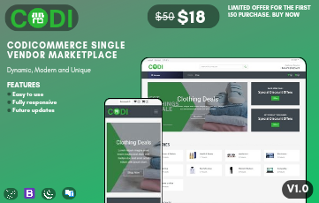Codicommerce - Single Vendor Marketplace CMS